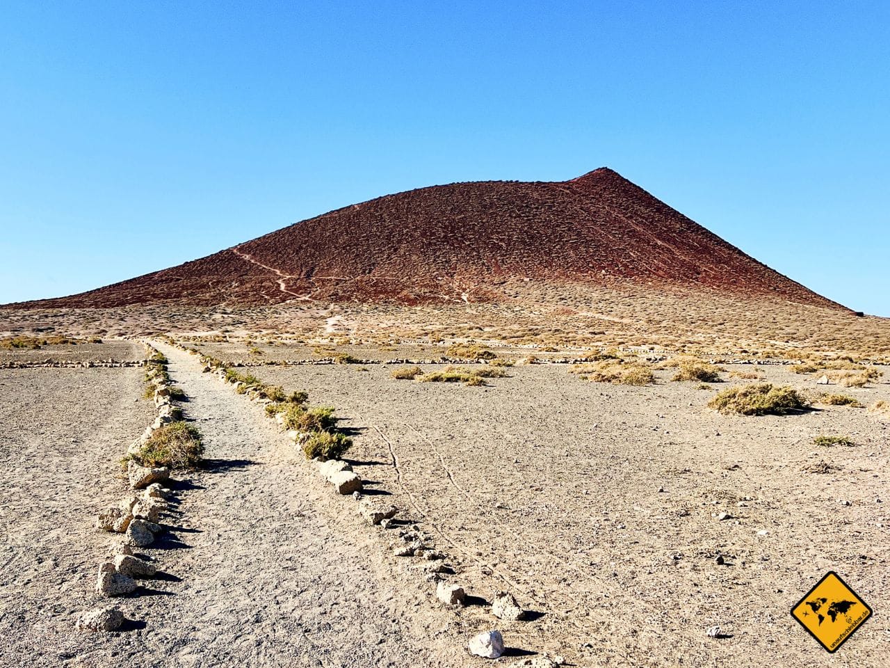 Weg Montaña Roja Vulkan Teneriffa