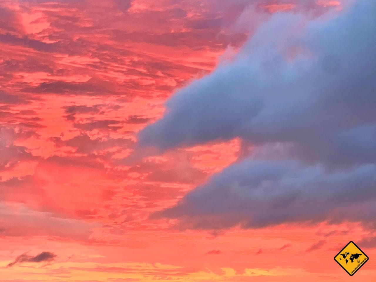 Sonnenuntergang Wolken rosa