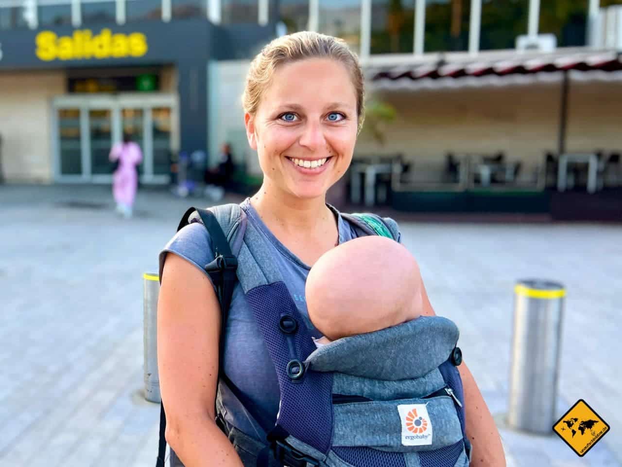 Flughafen Teneriffa mit Baby