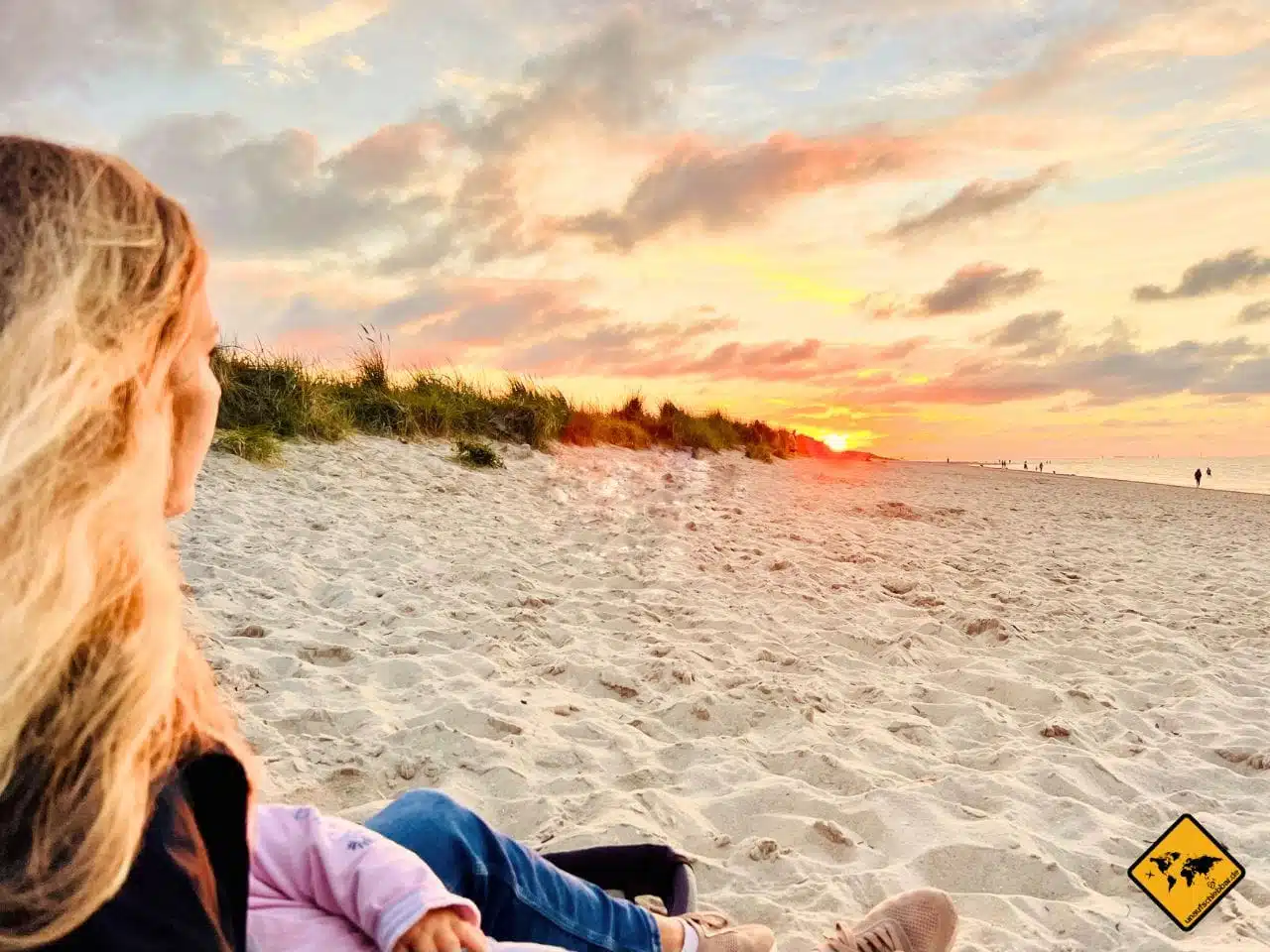 Schillig Strand Sonnenuntergang Naturstrand