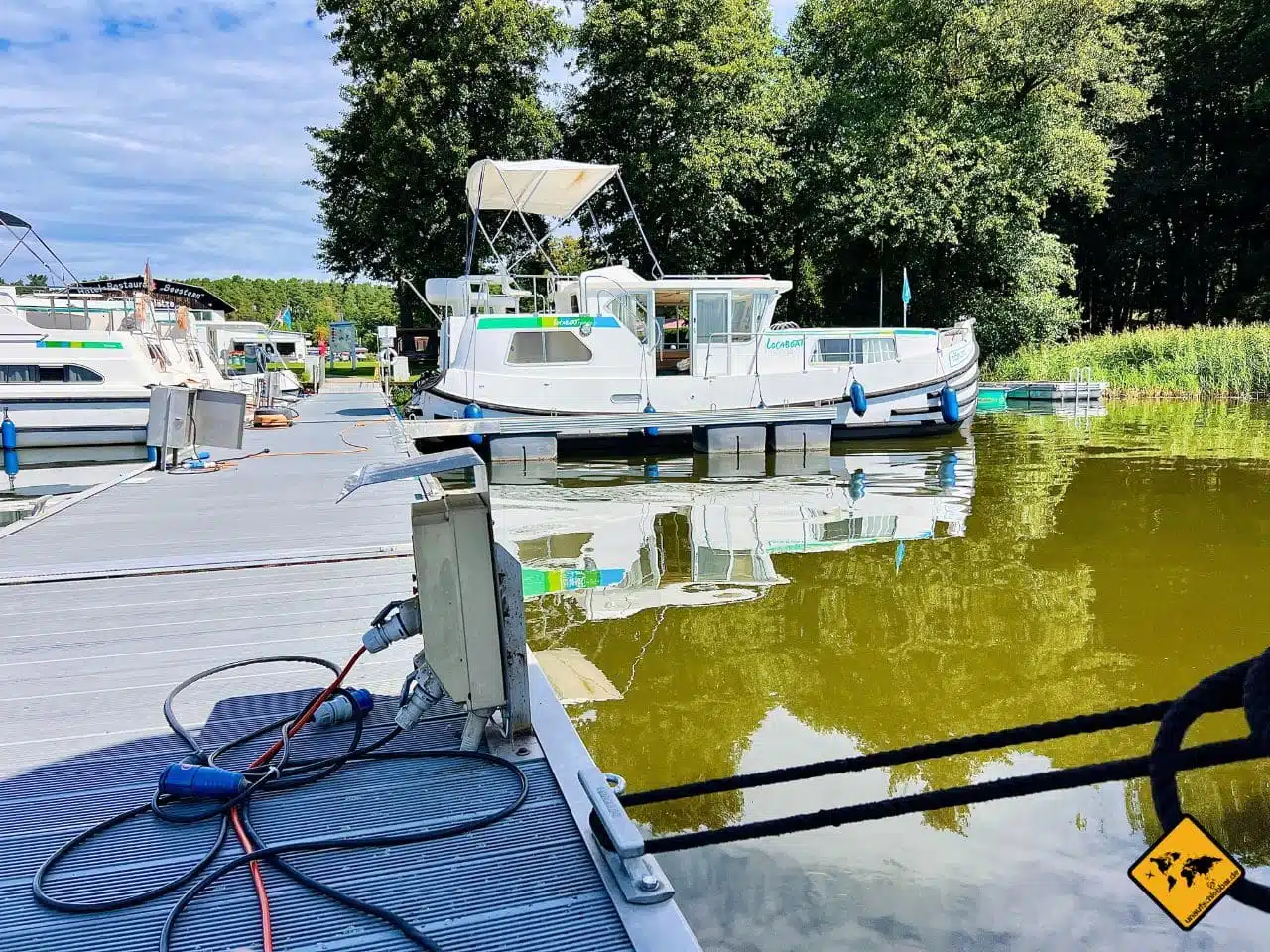 Stromanschluss Hausboot Hafen Fürstenberg