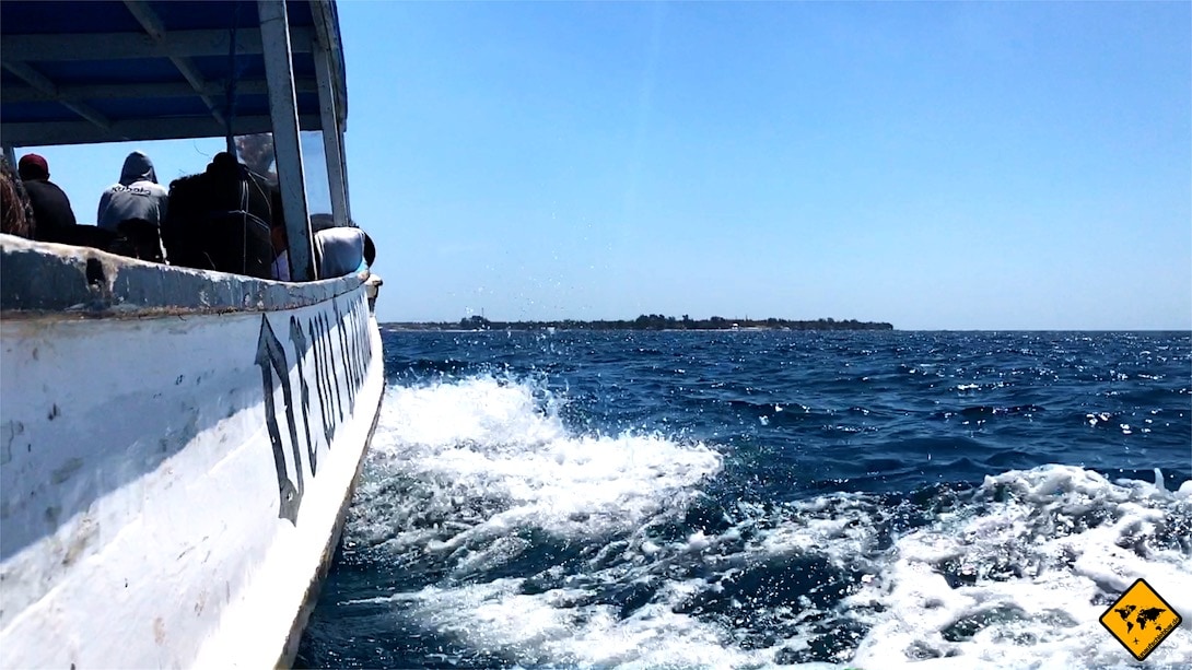 Anfahrt Gili Islands lokales Boot