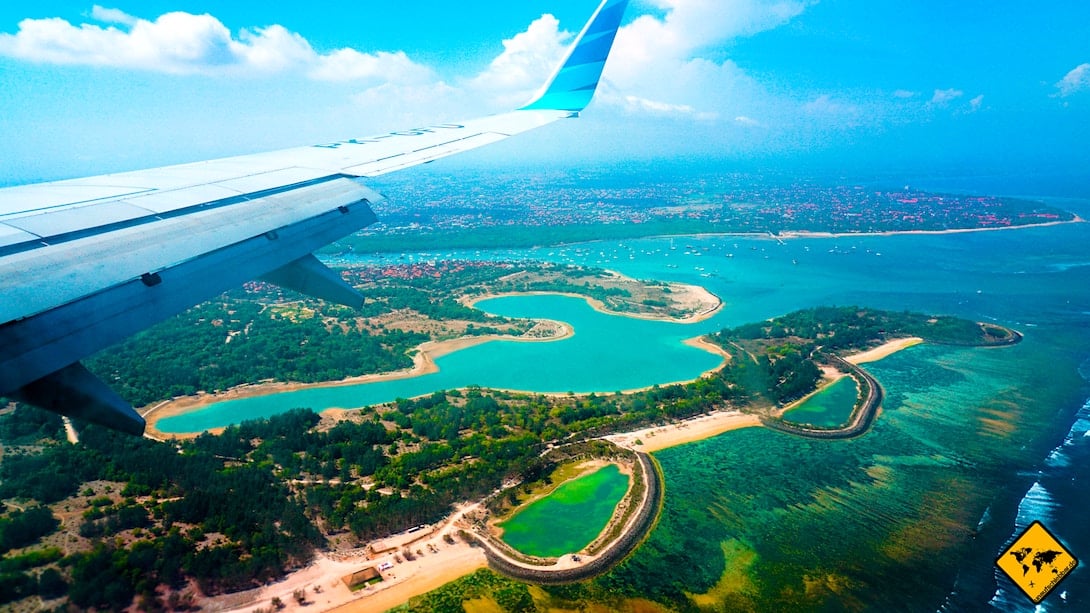 Bali Landeanflug Luftperspektive