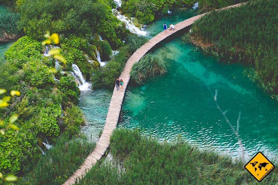 Holzsteg Weg Plitvicer Seen Kroatien