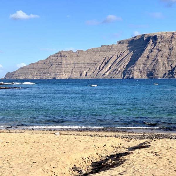 La Graciosa Strand Meer Famara Massiv Lanzarote