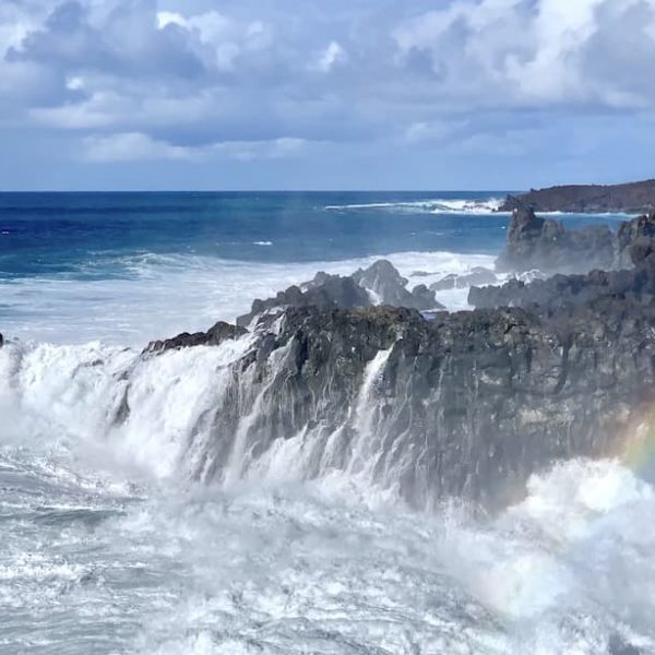 Lava-Felsen Welle Regenbogen Los Hervideros Lanzarote
