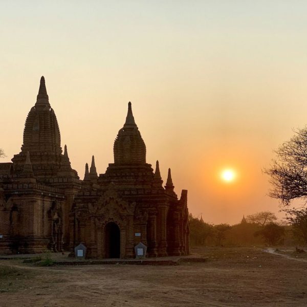 Myanmar Pagoden Sonnenuntergang Sulamuni Manmade Sunset Hill