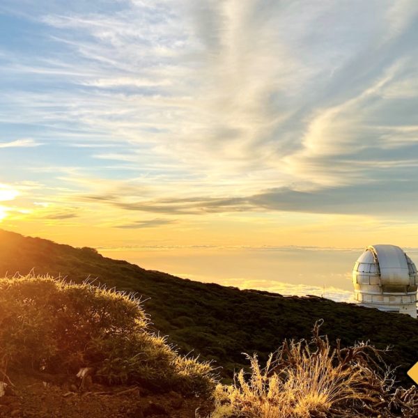 Observatorium Teleskop La Palma Sonnenuntergang
