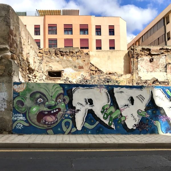 Santa Cruz de Tenerife Graffiti Mauer