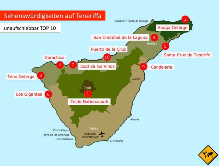 Teneriffa Sehenswürdigkeiten Top 10 - Mit Karte & Reisetipps