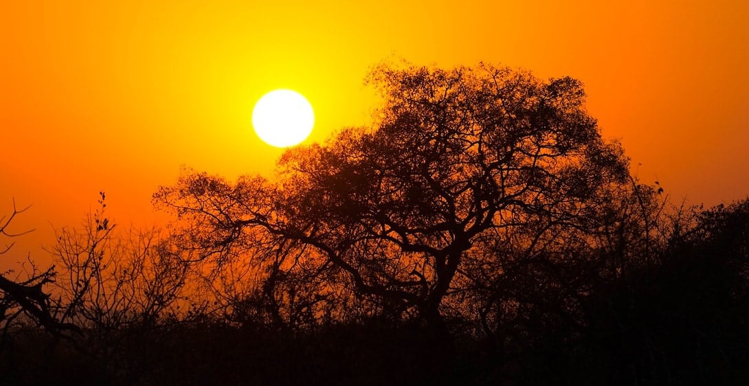 Sicherheit in Südafrika Sonnenuntergang