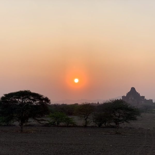 Sonnenuntergang Bagan Sulamuni Manmade Sunset Hill
