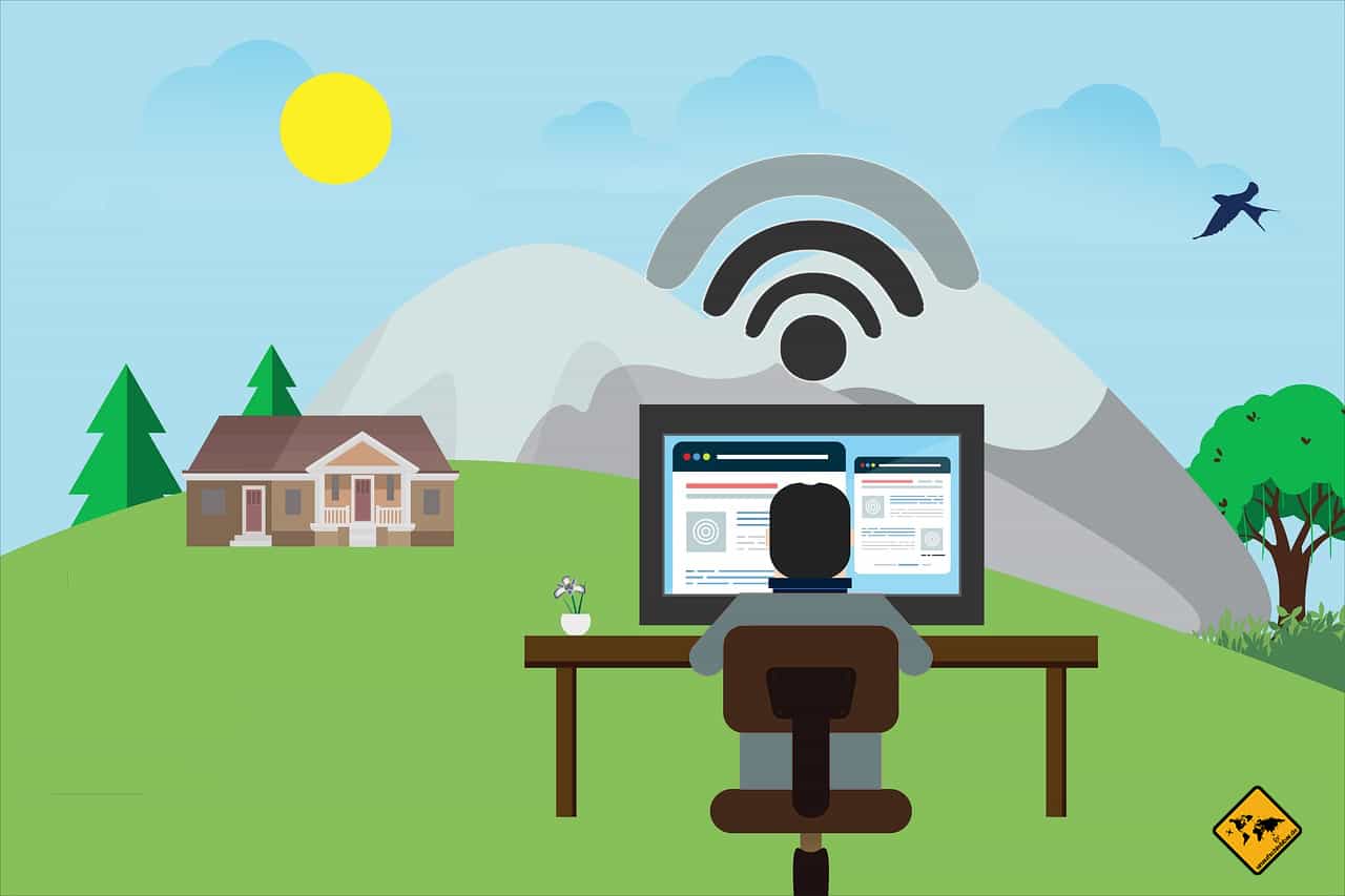 WiFi Konnektivität sollte beachtet werden Remote arbeiten im Ausland